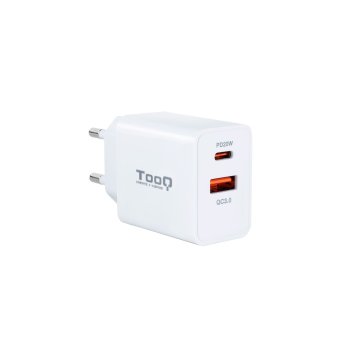 Cargador De Pared Tooq Tqwc-2sc04wt Usb-c+usb-a 4.8a (20w) Total Color Blanco