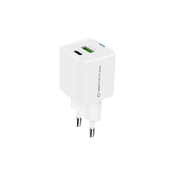 Cargador De Pared Conceptronic Usb-c X1 Usb-ax1 Quickcharge 3.0 Gan Pps 33w Incluye Cable 3-1 Blanco 2