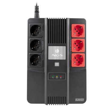 Sai Ngs 600va Con Batería Incorporada 12v 7, Función Avr, 6 Tomas Schuko