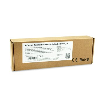 Regleta Alimentacion Aluminio Rack 10" 1u 4 Tomas Tipo Shucko Euro Cable 1.5m 2