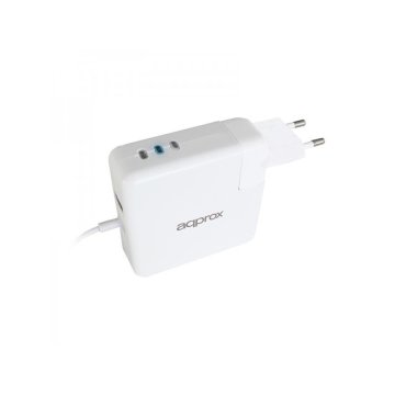 Cargador De Pared Especifico Para Apple Approx 45 60 85w Type L Conexion Adicional Usb 5v 2.1a