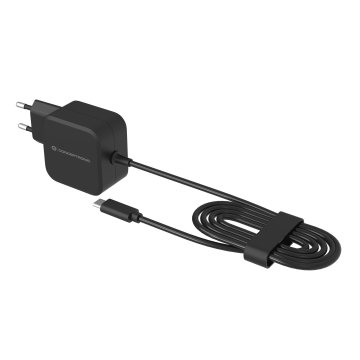 Cargador De Pared Conceptronic Ozul04be 67w Gan Pd Cable Usb-c Incorporado