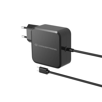 Cargador De Pared Conceptronic Ozul05be 100w Gan Pd Cable Usb-c Incorporado