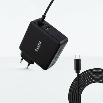 Cargador De Pared Tooq Tqlc-usbc90pd Usb-c Pd3.0 90w Color Negro