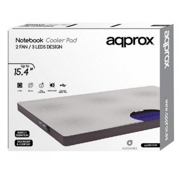 Base Refrigeradora Approx Para Portatiles De Hasta 15.4" 2 Ventiladores Y 3 Leds Color Blanco - Oferta_moving 2