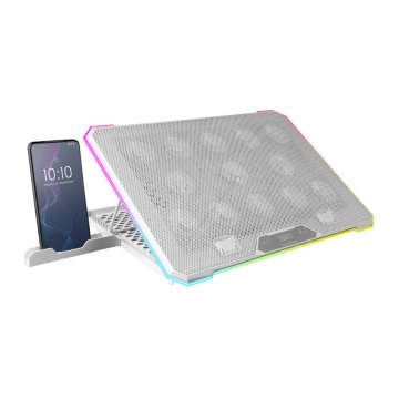 Base De Refrigeracion Para Portatiles Mars Gaming Mnbc13w Con Soporte De Movil tablet 13xfans Black 2