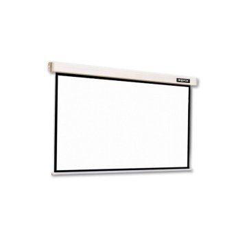 Pantalla Panoramica Mural Electrica Approx (84") 184x104cm Proyector Techo pared - Con Mando A Distancia - Tela Blanco Mate Y