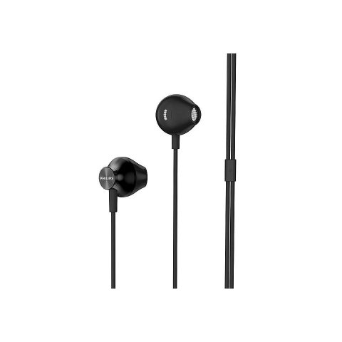 Auricular Intrauditivo Philips Taue100bk 00 Black Sonido Grave Controlador De Neodimo 14.2mm Jack 3.5mm