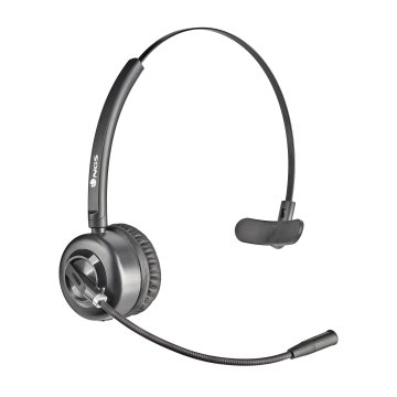 Headset Bluetooth Ngs Buzz Blab Con Micrófono Omnidireccional Multidispositivo Y Base De Carga  16 Hrs Batería Color Negro