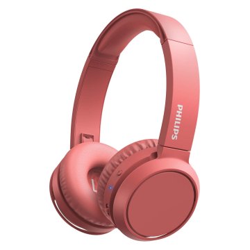 Headset Bluetooth Philips Tah4205rd 00 Bt 5.0 Microfono Integrado Color Rojo Plegables