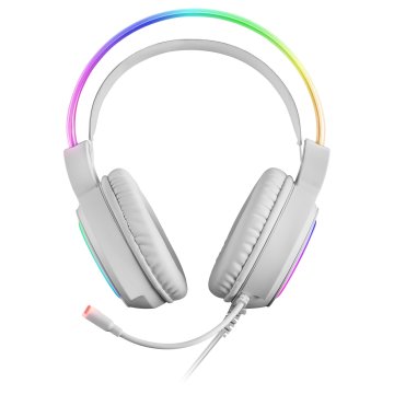 Headset Mars Gaming Mhrgb White Jack 3.5mm Iluminacion 360º Chroma Sonido Ultra-bass 3d Micro Abatible Con Cancelacion De Rui 2