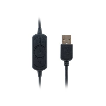 Headset Usb Equip Life Microfono Flexible Control De Volumen Mute Color Negro 2
