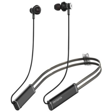 Auricular Bluetooth Intrauditivo Aiwa Estbtn-880 Black Cancelacion Activa De Ruido Anc Bt 5.0 Ipx4 Diadema Para Cuello 2