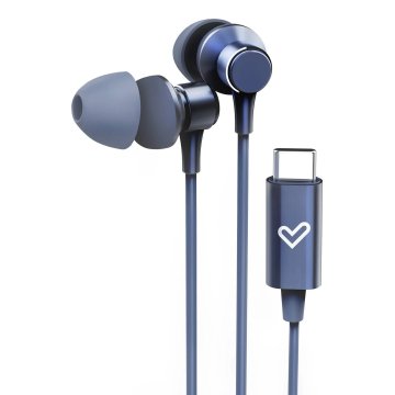Auricular Intrauditivo Energy Sistem Metallized Usb-c Control Remoto Aluminio Azul Con Mic