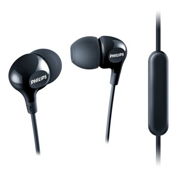 Auricular Intrauditivo Con Microfono Philips Beamers She3555bk 00 Black Jack 3.5mm
