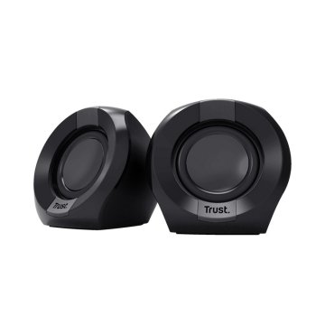 Altavoces 2.0 Trust Polo 25164 4w Rms Max 8w Control De Volumen Jack 3.5 Alimentados Por Usb Color Negro 25164
