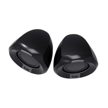 Altavoces 2.0 Trust Polo 25164 4w Rms Max 8w Control De Volumen Jack 3.5 Alimentados Por Usb Color Negro 25164 2