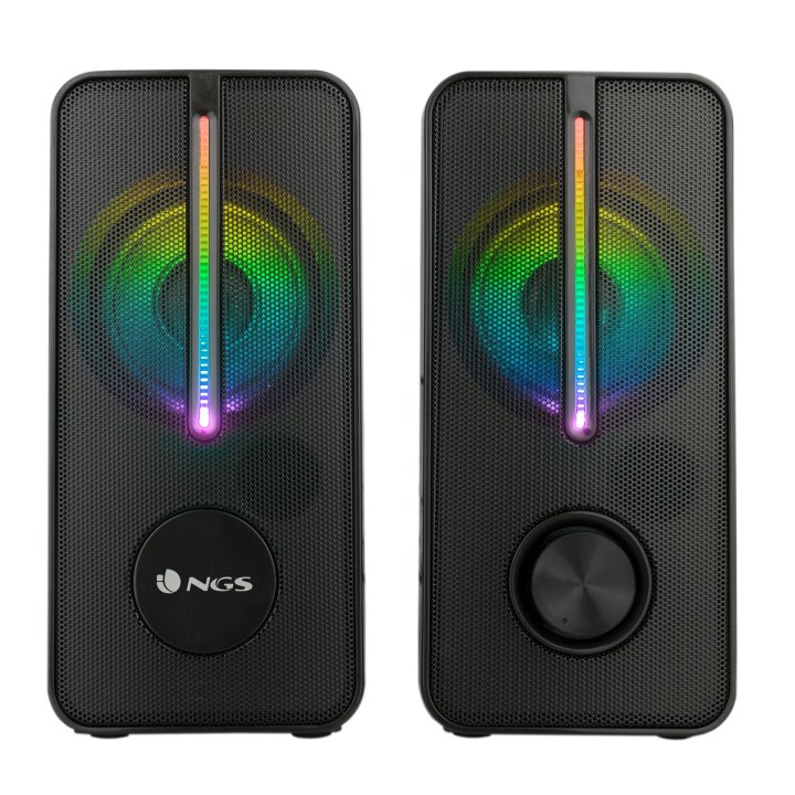 Altavoces 2.0 Ngs Gaming Con Iluminación Led Rgb, 12w Y Conexión Usb