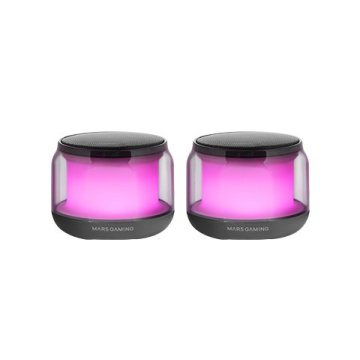 Altavoz Bluetooth 2,0 Mars Gaming Ms-aura Black Rgb 360º Bt 5,3 15w Alimentacion Usb + Jack 3,5mm 2