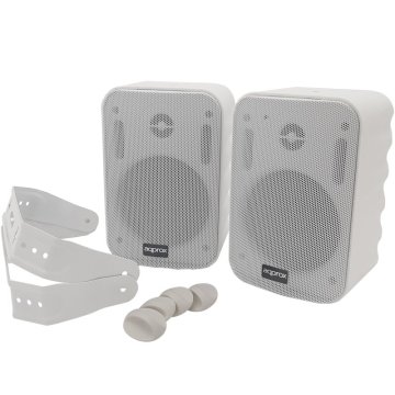 Altavoces 2.0 Bluetooth Autoamplificados Approx Tws 20w Por Canal Bt 4.1 Con Soporte Para Colgar Especificos Para Salas Y Aul 2