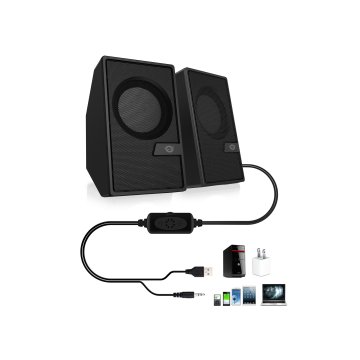 Altavoces 2.0 Bluetooth Conceptronic Bjorn02b 6w Color Negro Jack 3.5" Y Alimentacion Usb 2