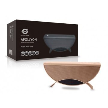 Altavoz Bluetooth Portable Conceptronic Apollyon Color Oro Reproduce Mp3 Desde Usb microsd Radio Fm Manos Libres 10w 2