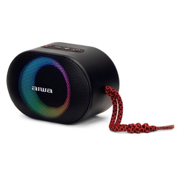 Altavoz Bluetooth Portable Aiwa Bst-330 Red Bt 5.0 Tws Micro Integrado 10w Rms Hyperbass Ipx6 Iluminacion Rgb Bateria 1500mah 2