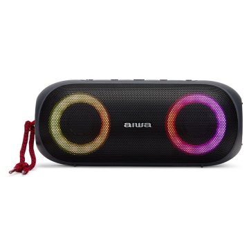 Altavoz Bluetooth Portable Aiwa Bst-650mg Gris Bt 5.0 Tws Micro Integrado 2x10w Rms Hyperbass Ipx6 Iluminacion Rgb Bateria 20