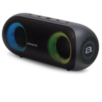 Altavoz Bluetooth Portable Aiwa Bst-650mg Gris Bt 5.0 Tws Micro Integrado 2x10w Rms Hyperbass Ipx6 Iluminacion Rgb Bateria 20 2