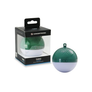 Altavoz Bluetooth Navidad Conceptronic Tariq Bola De Navidad Con Luz Led Tws Color Verde