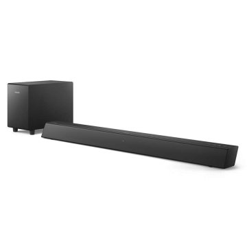 Barra De Sonido Philips 2.1 Tab5305 10 Color Negro Hdmi Arc Bluetooth 4.2 Optica Jack 3.5 Subwoofer Inalambrico 40w