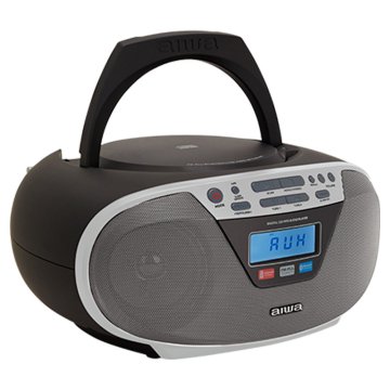 Radio Cd Bluetooth Portable Aiwa Boombox Bbtu-400sl Plata 6w Rms Bt Mp3 Usb Y Jack 3.5mm 2
