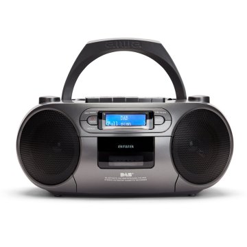 Radio Cd Bluetooth Portable Aiwa Boombox Bbtc-660dab Plata Radio 6w Rms Bt Radio Fm Mp3 Casetes Usb