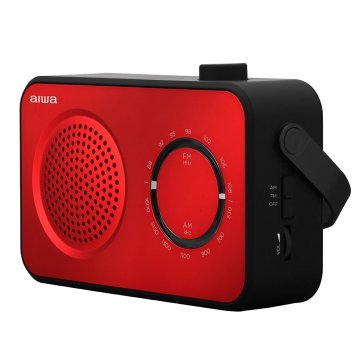 Radio Vintage Con Altavoz Aiwa R-190rd Am fm Altavoz 4" Y Jack 3.5mm Diseño Soft Touch Stylish Color Rojo 2