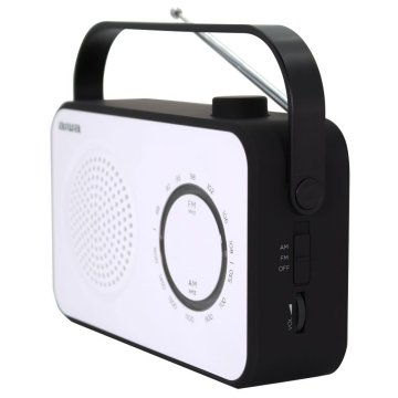 Radio Vintage Con Altavoz Aiwa R-190bw Am fm Altavoz 4" Y Jack 3.5mm Diseño Soft Touch Stylish Color Blanco 2