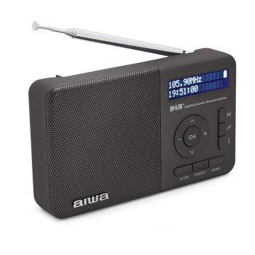 Radio Digital Con Altavoz Aiwa Rd-40dab bk 50 Memorias Reloj Digital Altavoz 2" Bateria 3.7v 2000mah Color Negro 2