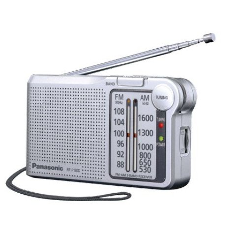 Radio Analogica Con Altavoz Panasonic Rf-p150deg-s Am fm Sintonizador Analogico Color Plata