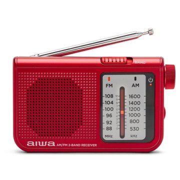 Radio Analogica Con Altavoz Aiwa Rs-55 Red Sintonizador Analogico Altavoz Integrado Y Jack 3.5mm