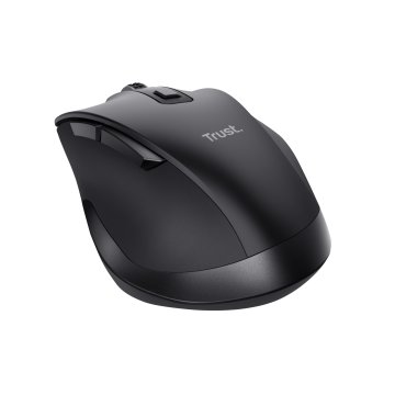 Mouse Trust Fyda Wireless Recargable Con Forma Curva Negro.24727 2