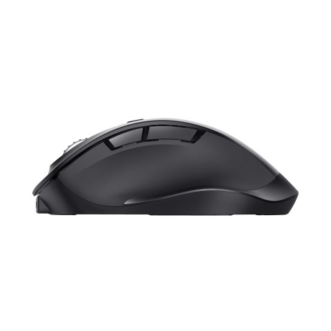 Mouse Trust Fyda Wireless Recargable Con Forma Curva Negro.24727