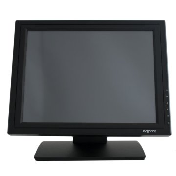Monitor 15" Tactil Resistiva Tpv Approx Appmt15w5 Vga Negro 5ms 300cd m2 Tactil De 5 Hilos Con Controlador Eeti Grado A+