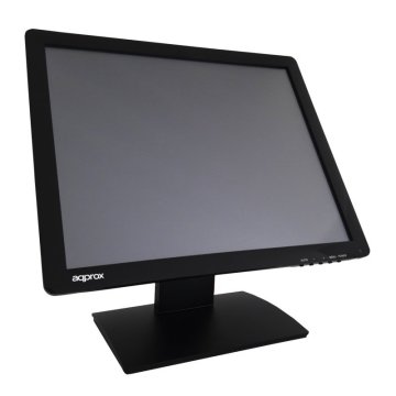 Monitor 17" Tactil Tpv Approx Appmt17w5 Vga, Usb, Negro 5ms 300cd m2 Inclinable Base Antivibración, Tactil De 5 Hilos