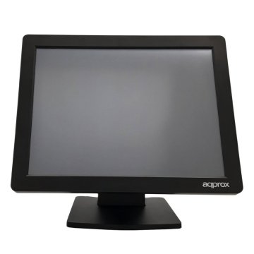 Monitor 15" Tactil Resistiva Tpv Approx Appmt15w4 4 3 Vga Negro 5ms 300cd m2 Tactil De 4 Hilos Grado A+ Vesa 75x75