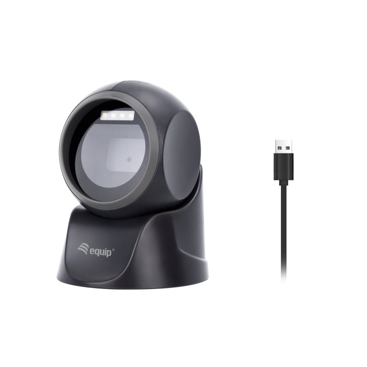 Scanner Codigo De Barras Sobremesa Equip 351027 Detecta Codigos 1d-2d-qr Velocidad De Escaneo 150 Fps Color Negro