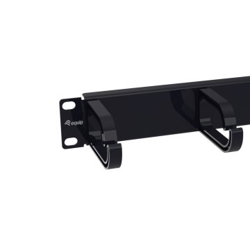 Panel Organizador De Cables 1u Para Armario Rack 10" Color Negro 2