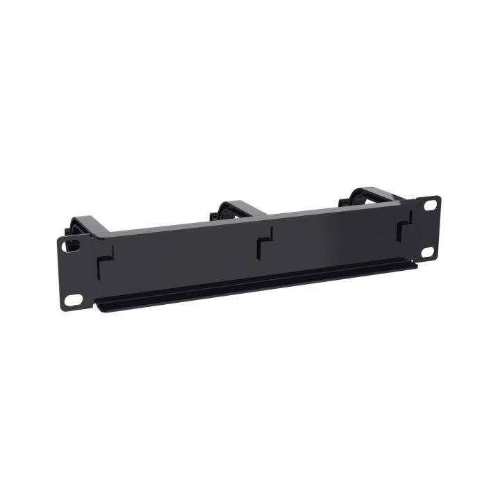 Panel Organizador De Cables 1u Para Armario Rack 10" Color Negro