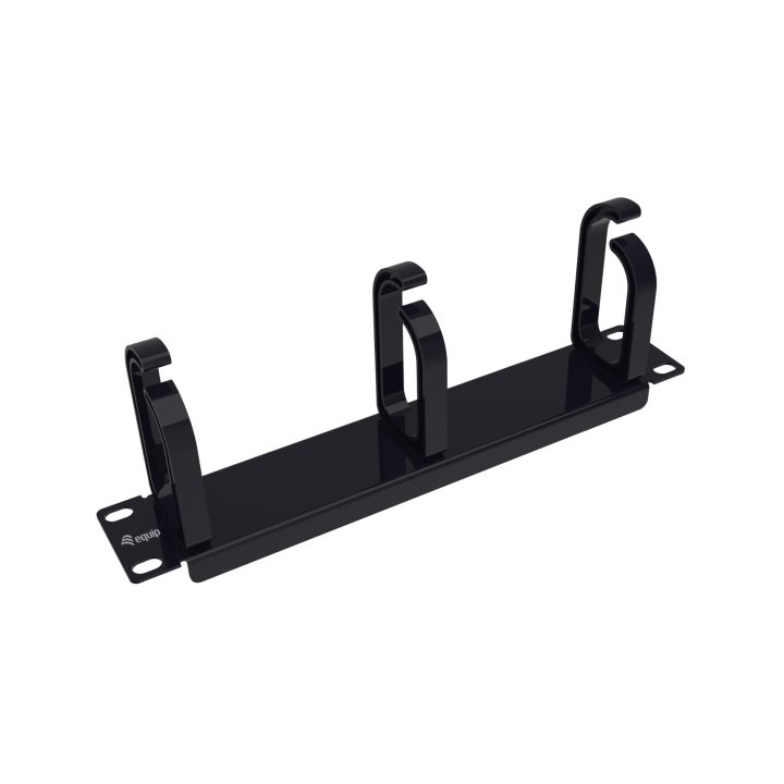 Panel Organizador De Cables 1u Para Armario Rack 10" Color Negro