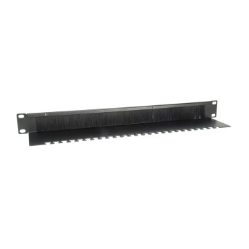 Panel Pasacables Con Cepillo Equip 1u Con Barra De Soporte Rack19" Color Negro 2