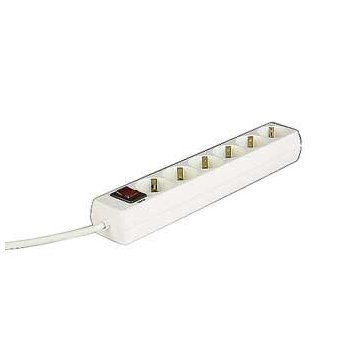 Regleta Alimentacion Hama Con 6 Tomas Interruptor 1,4m Color Blanco