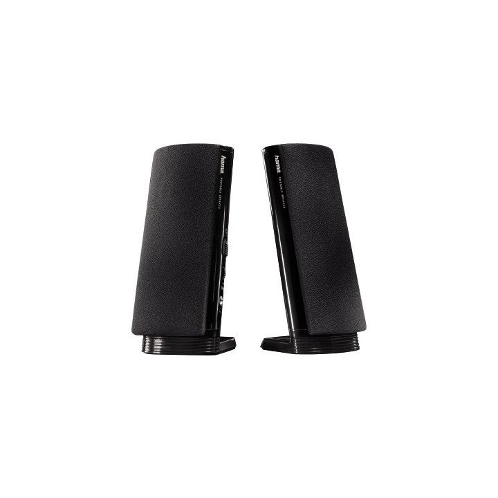 Altavoces 2.0 Hama  Jack 3.5mm Alimentado Por Usb Entrada Para Auriculares Control De Volumencolor Negro
